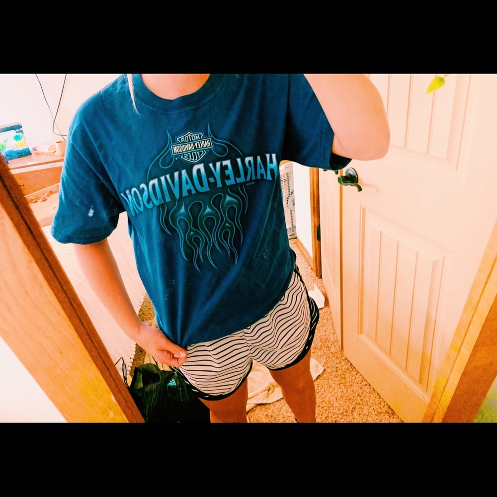 blue harley davidson tshirt